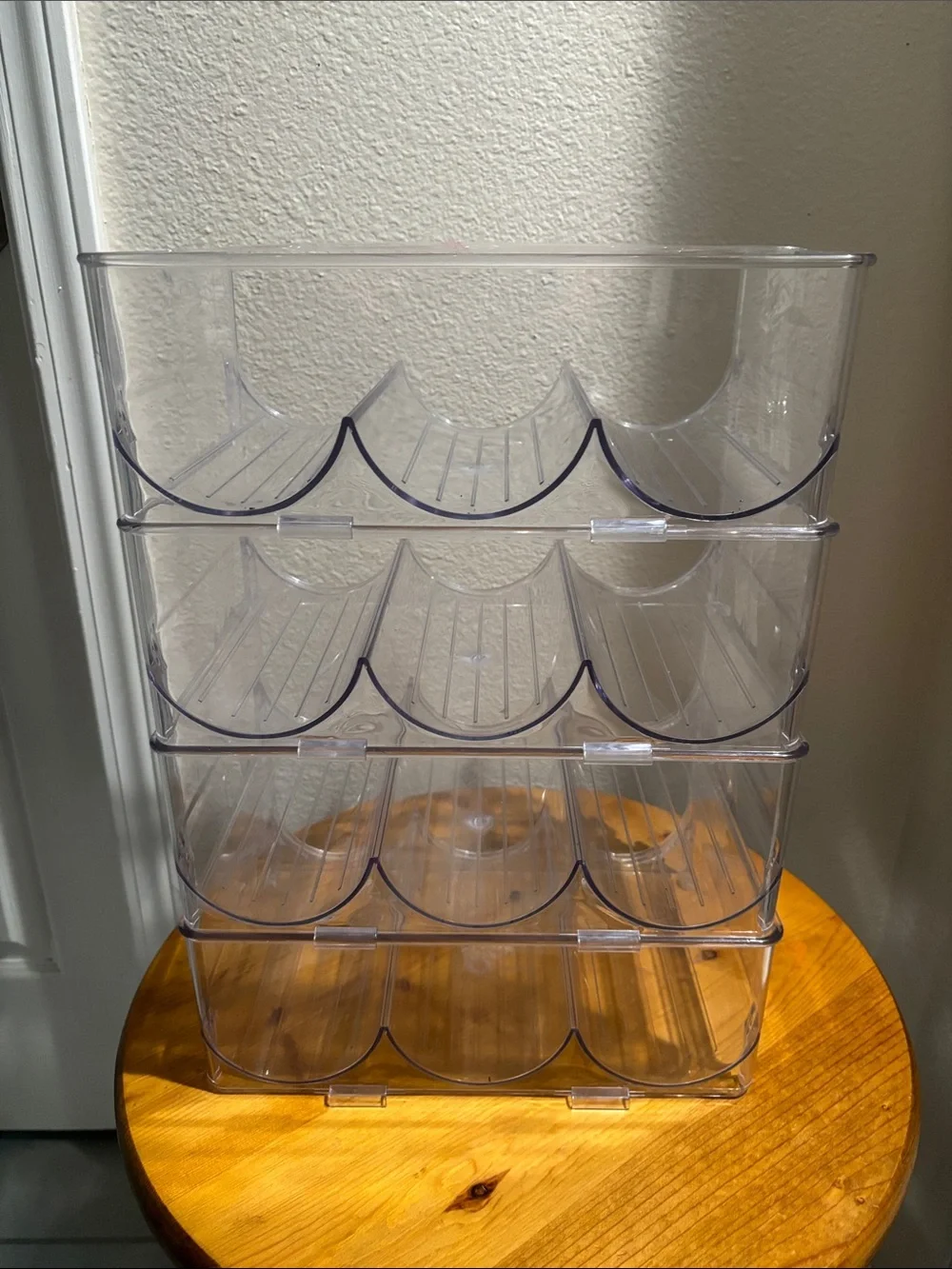 Source Unknown clear stackable